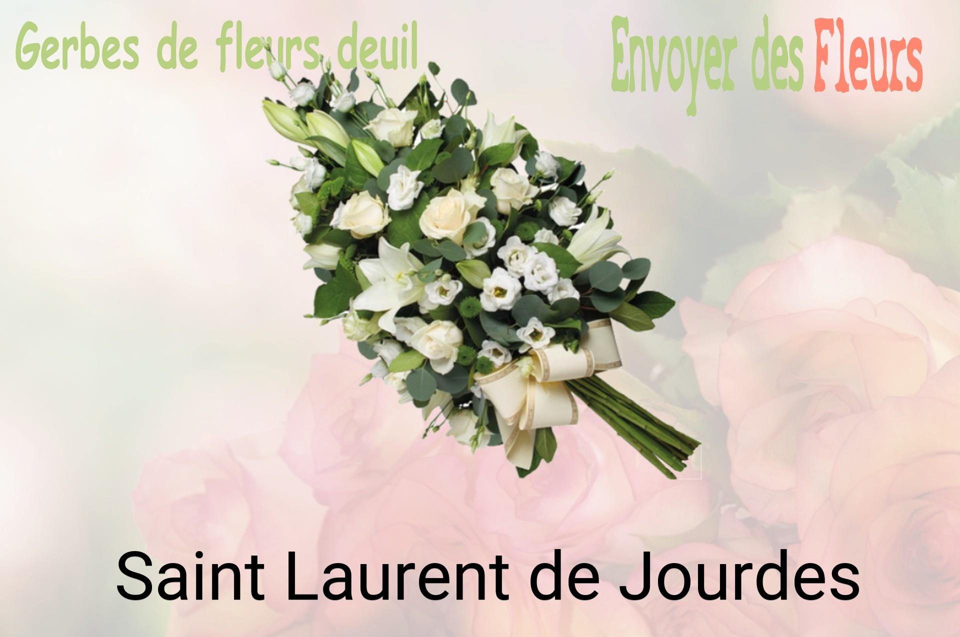 Gerbe de fleurs de deuil livrée à Saint-Laurent-de-Jourdes